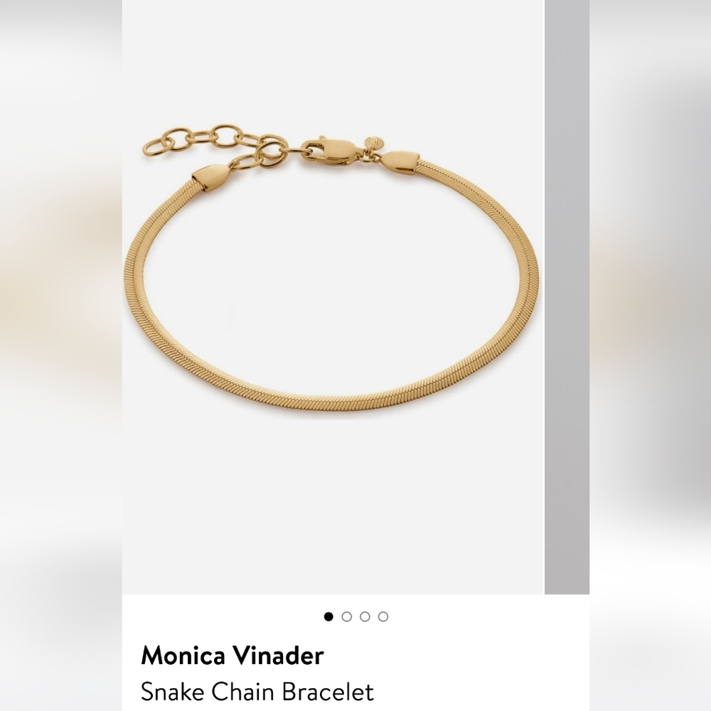 Monica Vinader Golden Snake Chain Bracelet